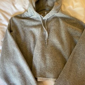 Gray Cropped hoodie